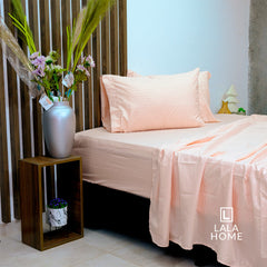 Juego De Sábana Unicolor Rosa Lala Home
