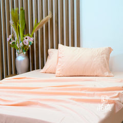 Juego De Sábana Unicolor Rosa Lala Home