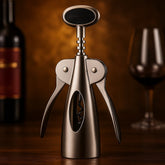 Sacacorcho de palanca de 16 cm en acero inoxidable con diseño ergonómico.