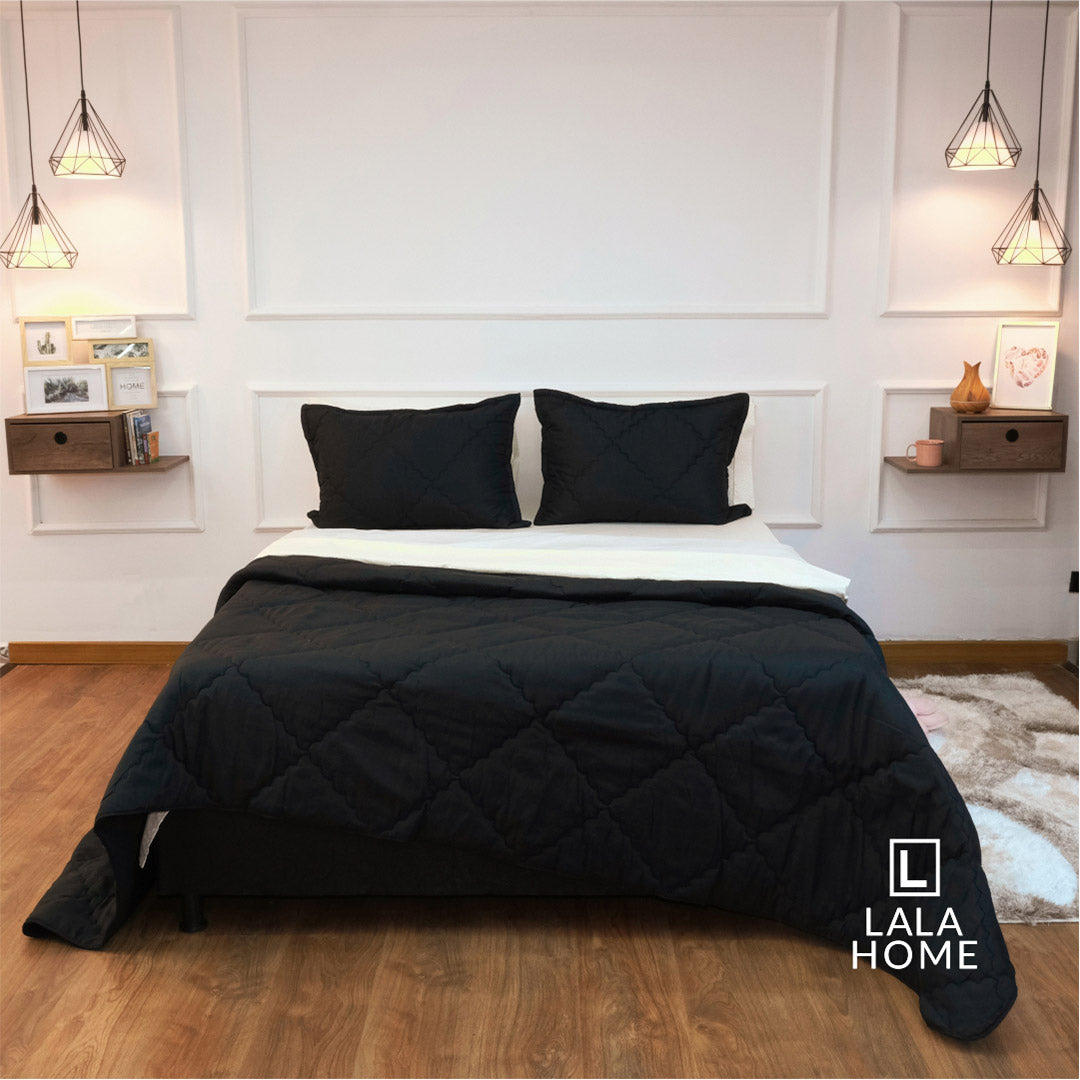 Plumón Negro Funda Acolchada Lala Home