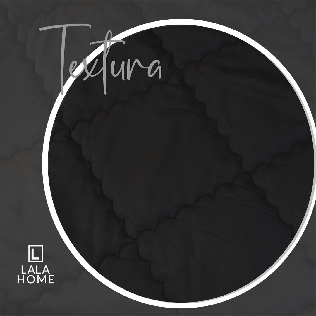 Plumón Negro Funda Acolchada Lala Home