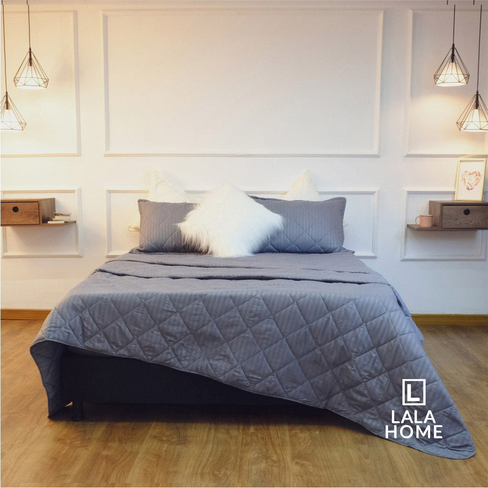 Plumón Gris Oscuro Funda Acolchada Lala Home