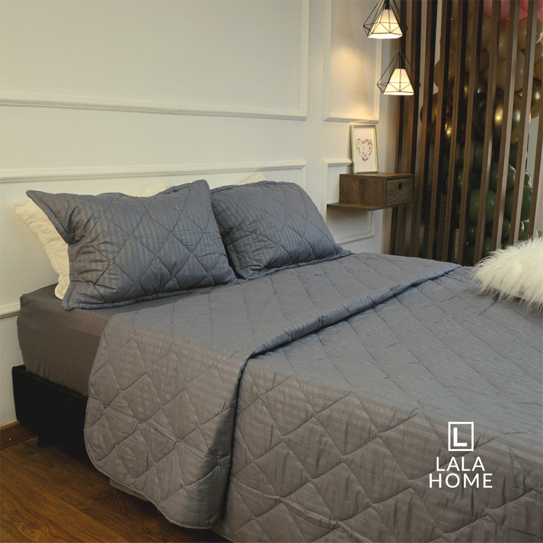 Plumón Gris Oscuro Funda Acolchada Lala Home