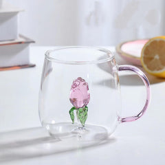Mug Cristal Diseño 3D Rosa