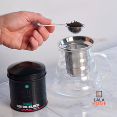 Jarra de vidrio borosilicato para café con tapa de 600ml