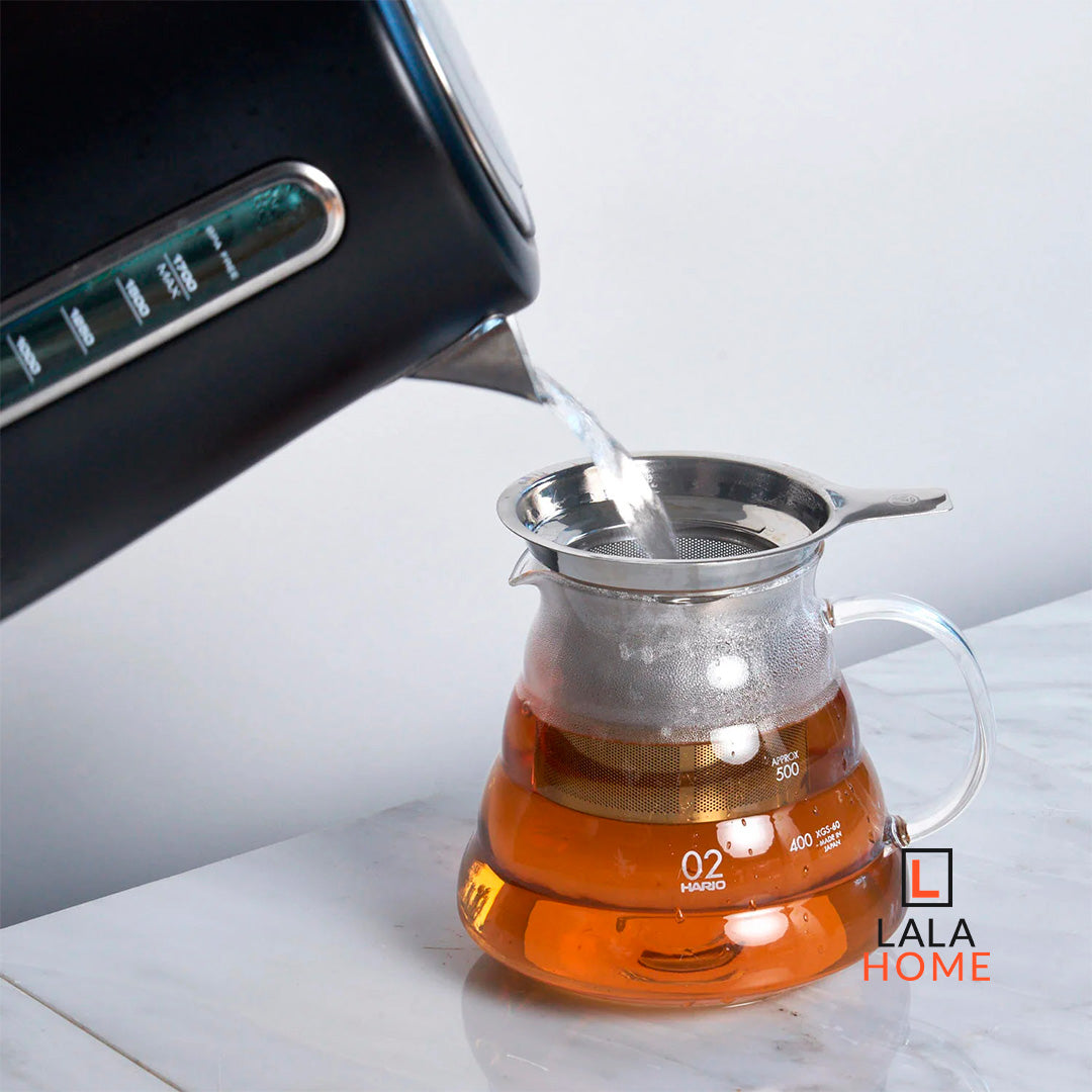 Jarra de vidrio borosilicato para café con tapa de 600ml