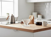 Filtro para café V60 de borosilicato transparente de 6 cm con asa y base integrada