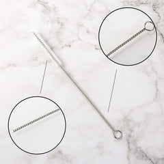 Cepillo delgado con cerdas suaves para pitillos de acero