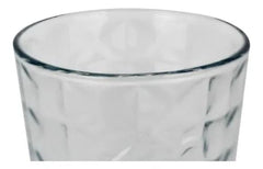 Juego de vasos 6 piezas diseño facetado tipo diamante con detalles florales