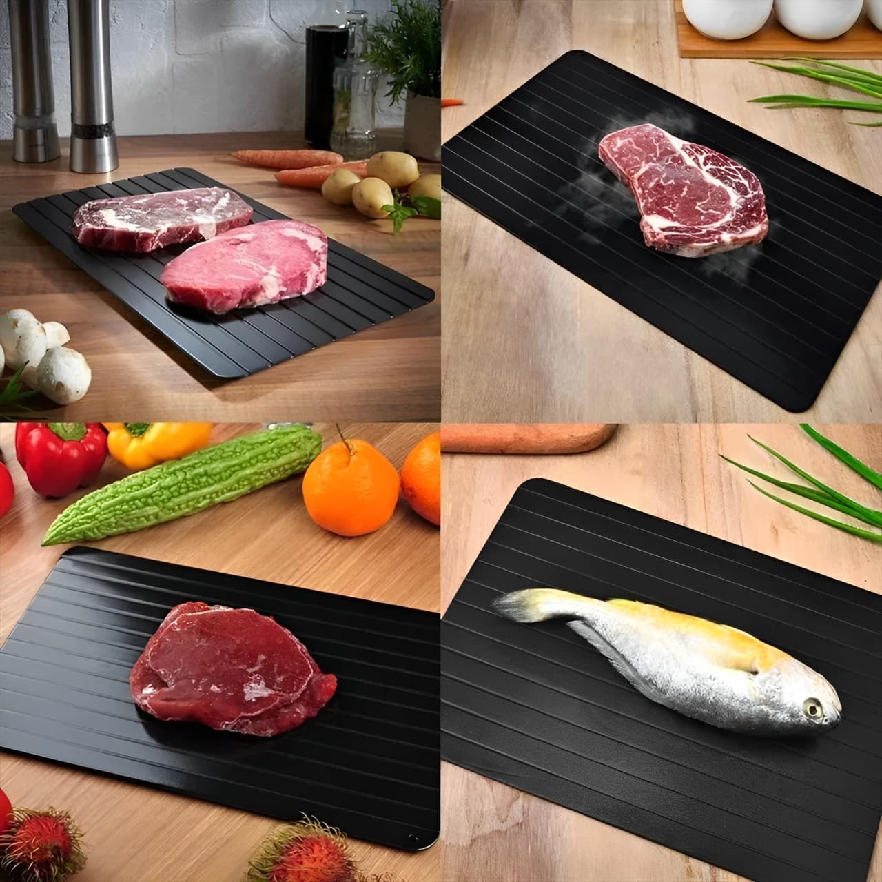 Tabla negra multifuncional para picar y descongelar Lala Home