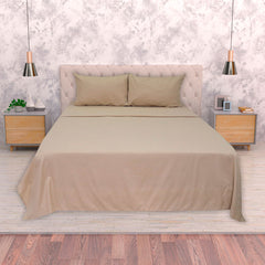 Juego de Sábana Doble 1.40mt Natural Hometex