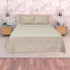 Juego de Sábana Sencilla 1.00mt Natural Hometex