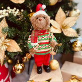 Oso Granjero 38cm Esquiador Navideño Con Saco