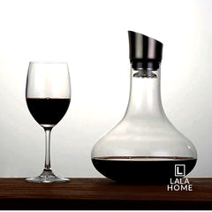 Decantador Para Vino en Vidrio Con Tapón Filtro 6x23cm Liso
