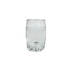 Vaso corto de vidrio transparente diseño liso