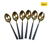 Set 6 Cucharas Doradas Elegantes