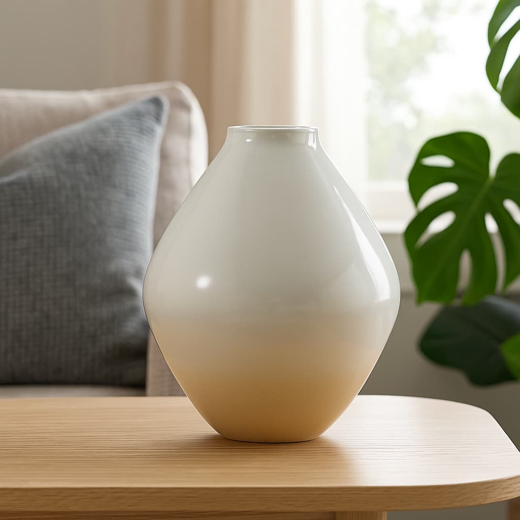 Florero decorativo rombo cerámica brillante Tierra Viva