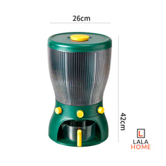 Dispensador Giratorio Para Granos Verde Oscuro 10 Litros