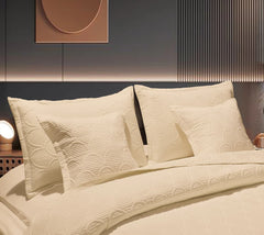 Edredón Bordado Superior Arcoíris Beige