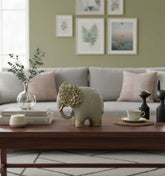 Figura Decorativa Elefante Con Flor En Oreja