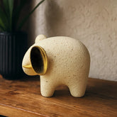 Figura Decorativa Elefante Orejas Doradas