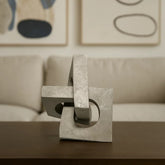 Escultura Geométrica Moderna Entrelazada