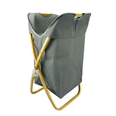 Cesta De Lavandería Alta Diseño Líneas y Estructura De Bambú