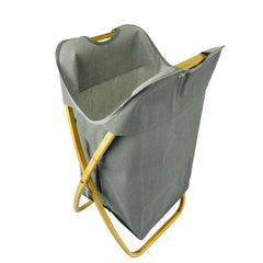 Cesta De Lavandería Alta Diseño Líneas y Estructura De Bambú