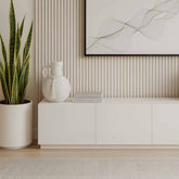 Florero De Cerámica Tipo Jarra Blanco Con Asa y Borlas