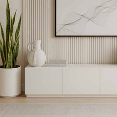 Florero De Cerámica Tipo Jarra Blanco Con Asa y Borlas