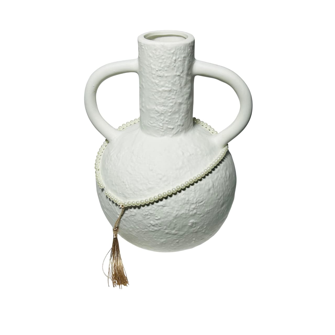 Florero De Cerámica Tipo Jarra Blanco