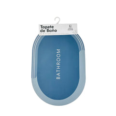Tapete baño ovalado 40×60 cm azul