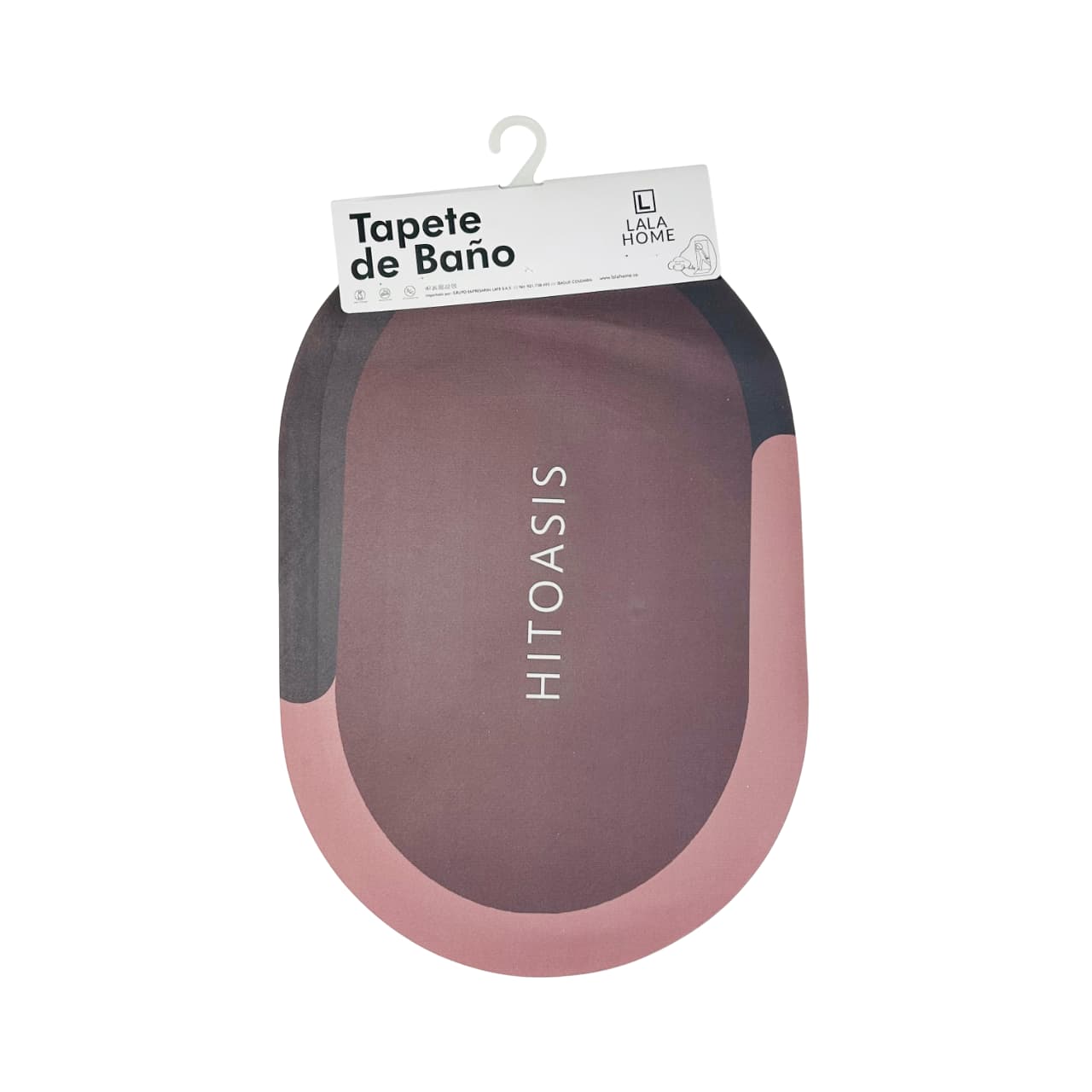 Tapete baño vinotinto ovalado 40×60 cm