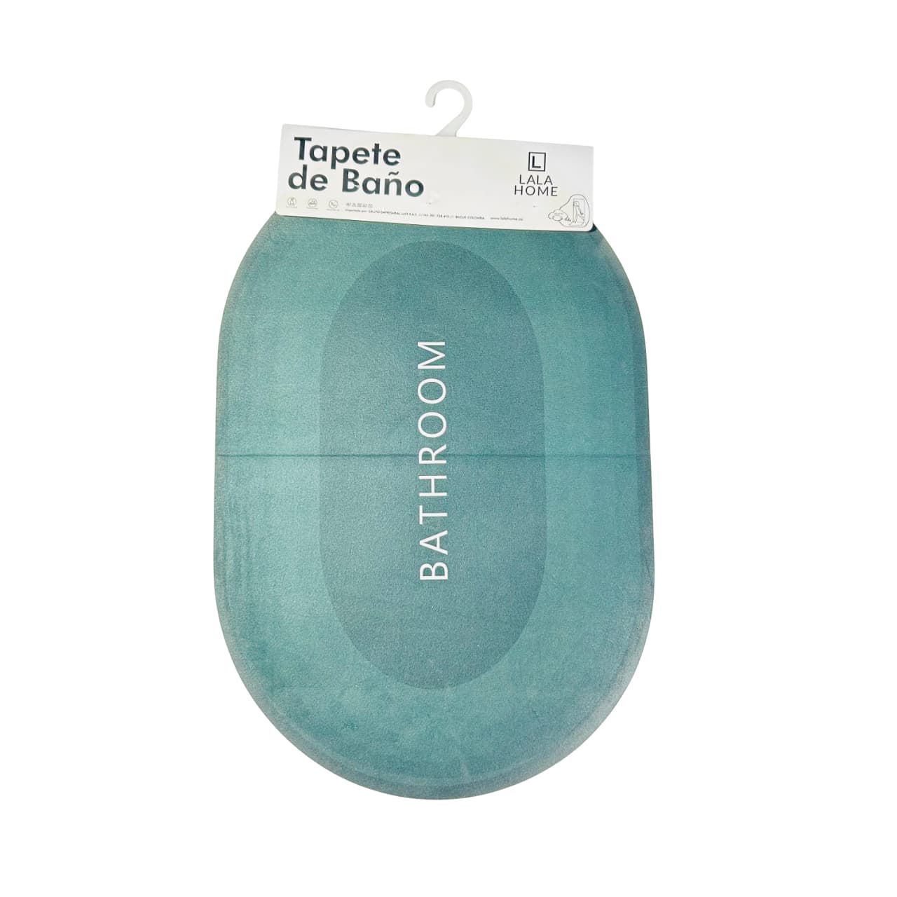 Tapete baño ovalado 40×60 cm verde oscuro