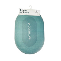 Tapete baño ovalado 40×60 cm verde oscuro