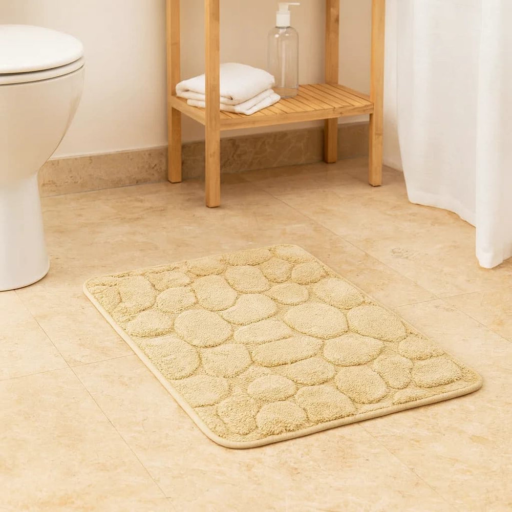 Tapete de baño 40×60 cm con diseño de círculos en relieve