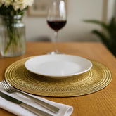 Individual Redondo En PVC 38cm Diseño Wayu