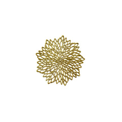Set x12 Portavaso PVC Dorado Deco Flower