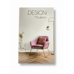 Libro decorativo "Design Moderno" con tipografía elegante