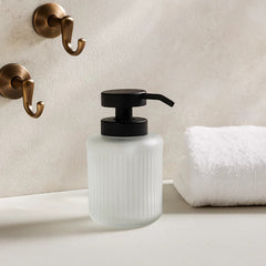 Dispensador De Jabón Diseño Líneas Verticales Blanco