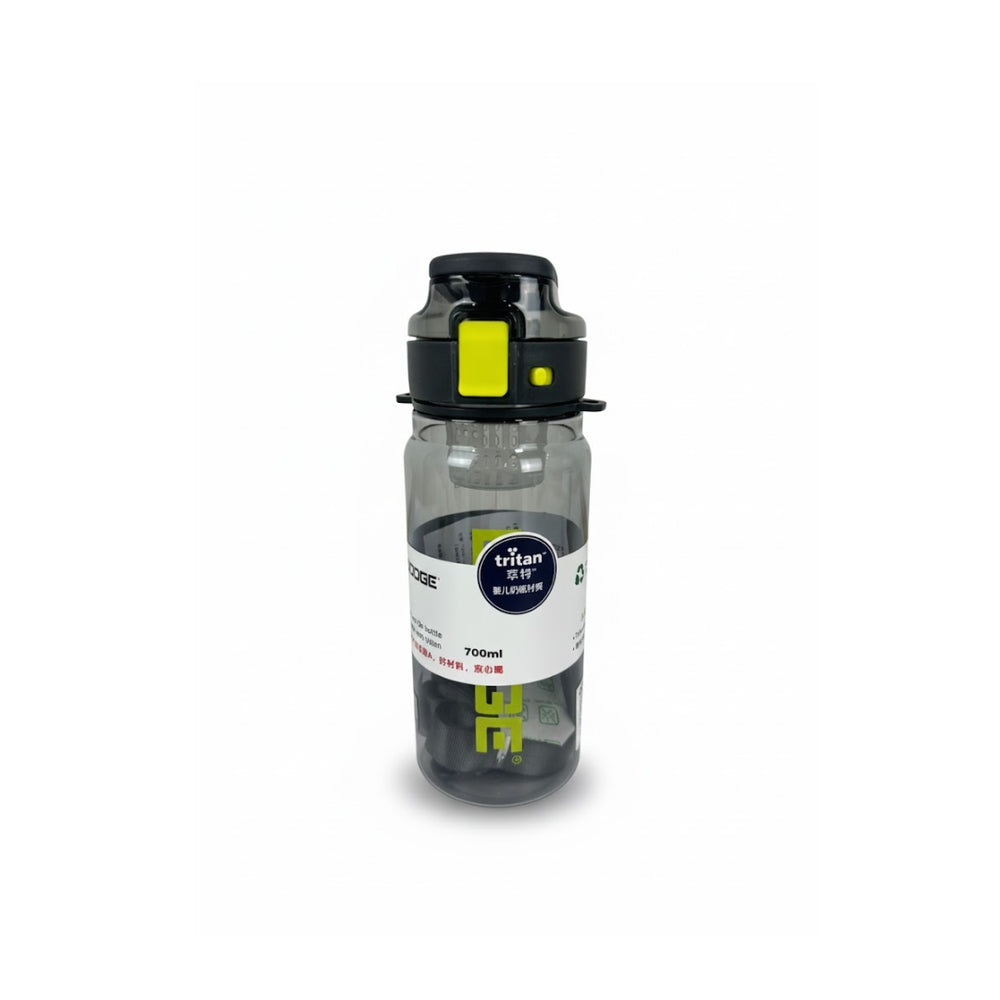 Botella deportiva Dodge color negro con botón de seguridad
