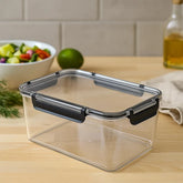 Recipiente Hermético Plástico Con Borde Negro