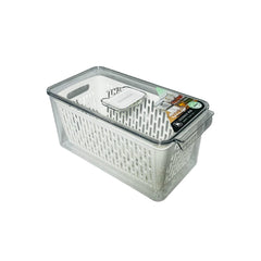 Organizador De Nevera Con Tapa En Acrílico 14.5 × 31.5 × 16cm