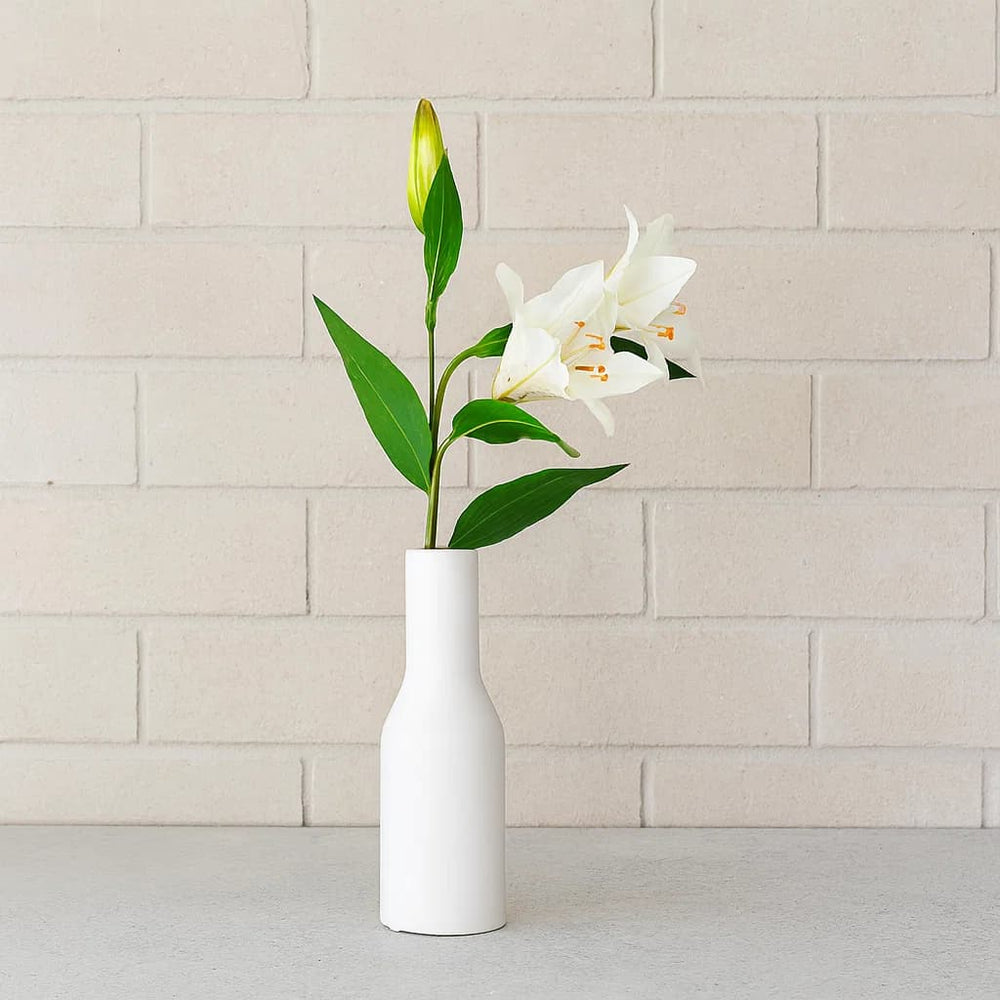 Follaje decorativo lirio 60 cm flor artificial blanco