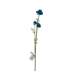 Flor artificial escaviosa azul para decoración de interiores