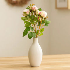 Follaje decorativo peonía 55 cm flor artificial rosado/blanco