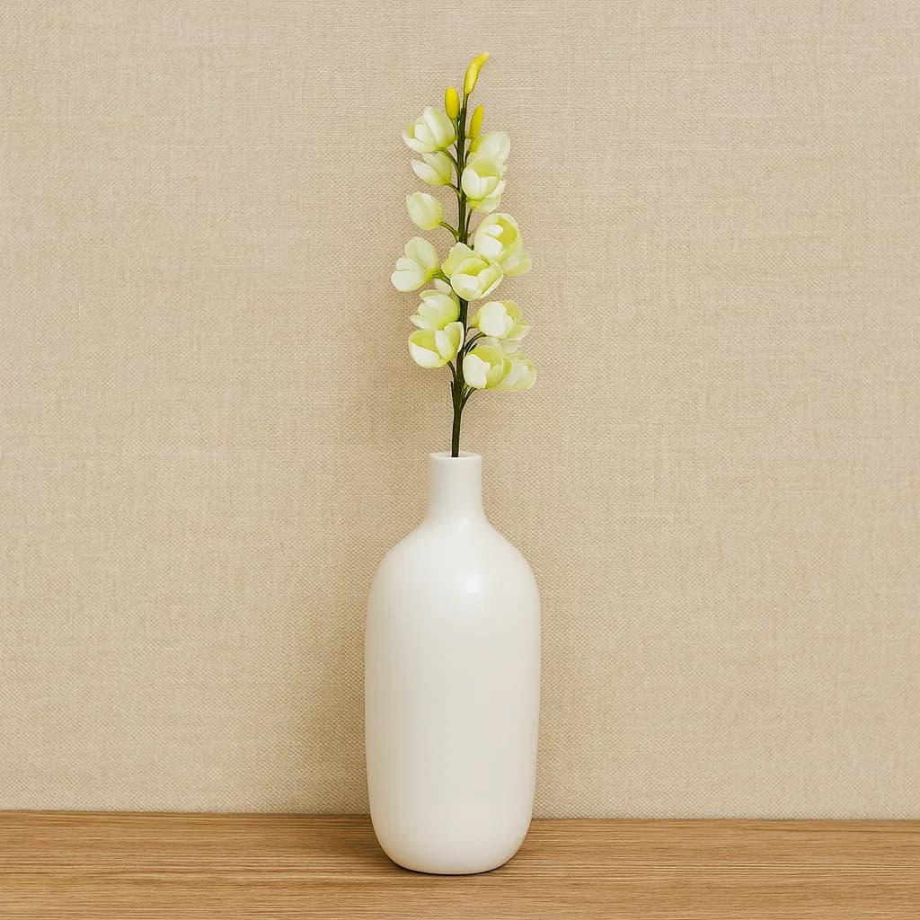 Rama decorativa Sol Naciente 89 cm flor artificial blanca