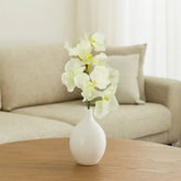 Flor artificial orquídea 60 cm blanca decorativa