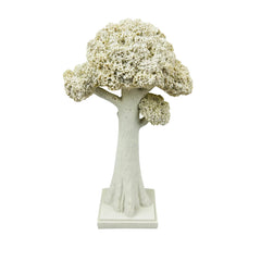 Escultura decorativa arbusto blanco