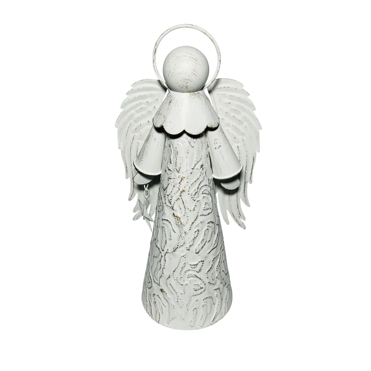 Figura Decorativa De Ángel Blanco 22×45cm